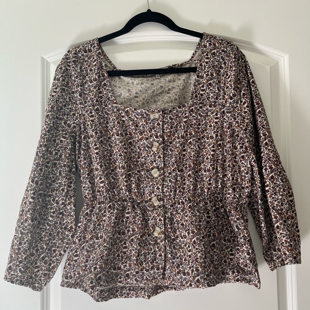 Madewelll Square Neck Blouse L